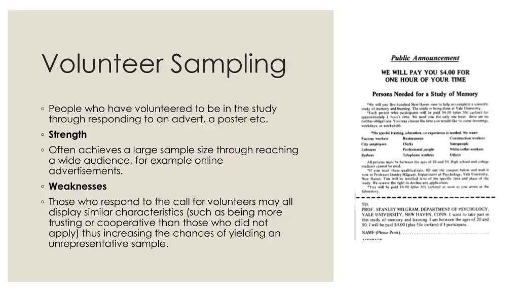 volunteer sampling