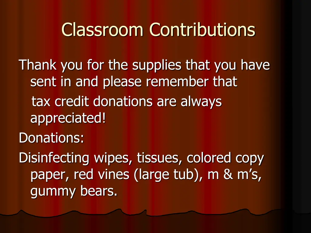 classroom contributions