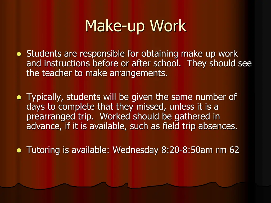 make up work