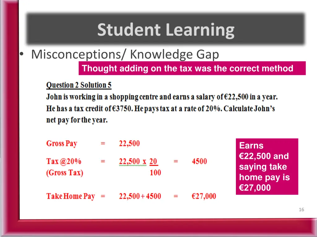 misconceptions knowledge gap thought adding
