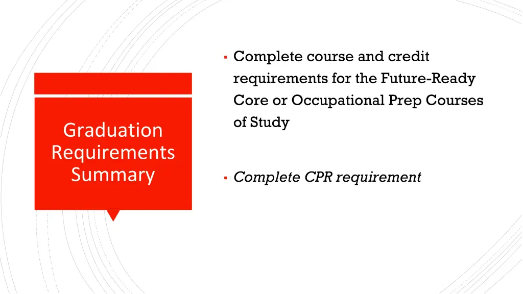 complete course and credit requirements