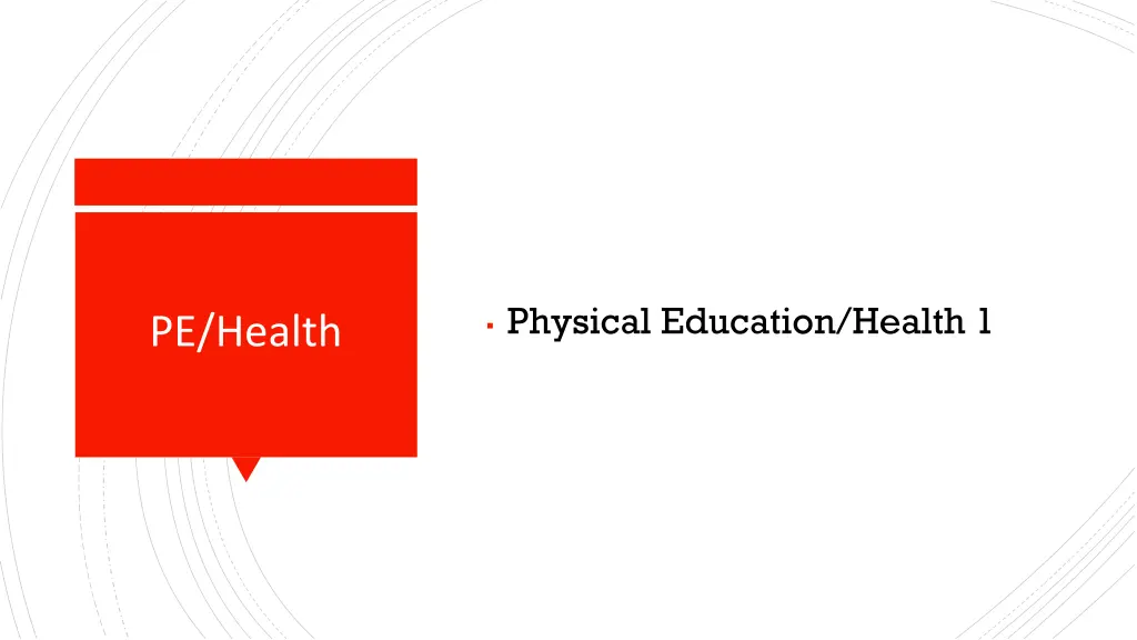 physical education health 1