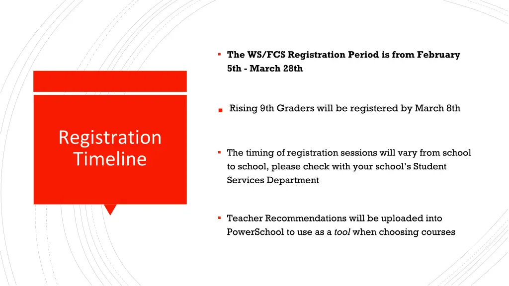 the ws fcs registration period is from february