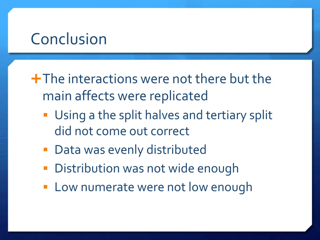 conclusion