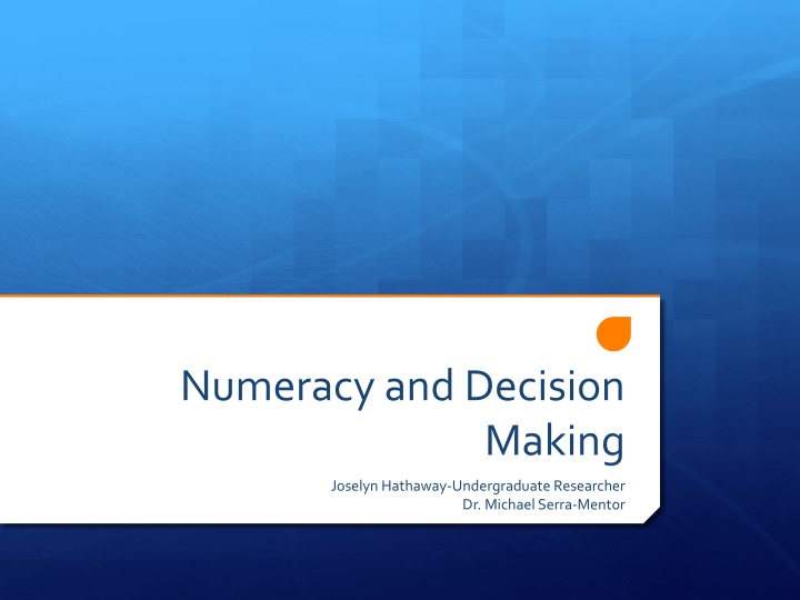 numeracy and decision