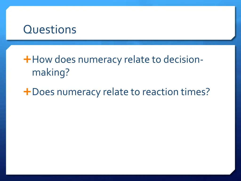 questions