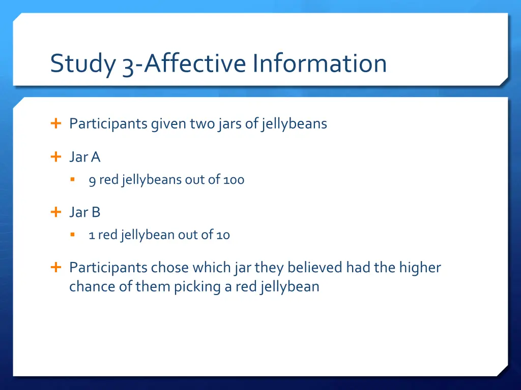 study 3 affective information
