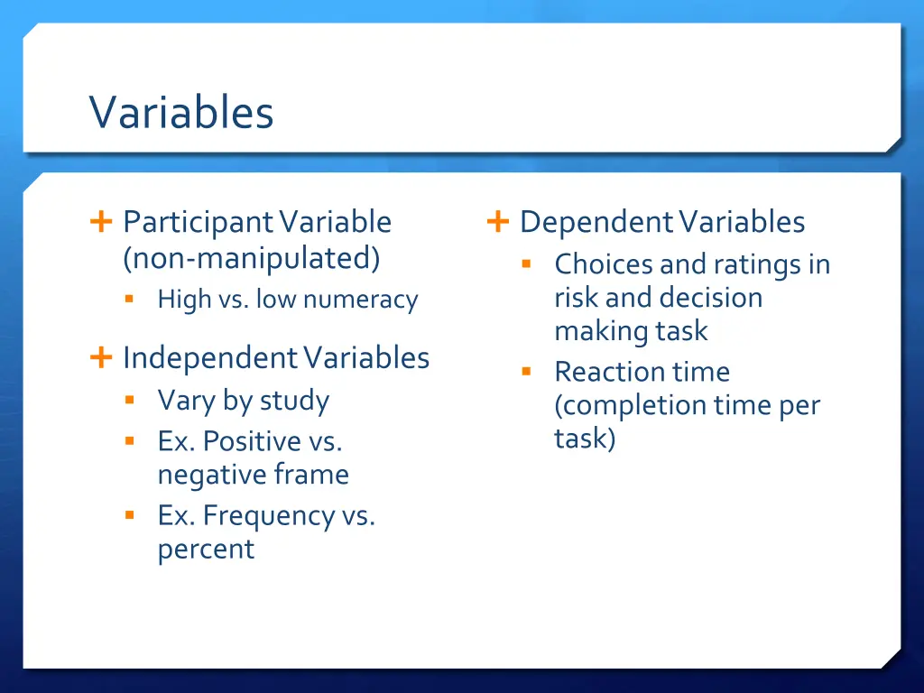 variables