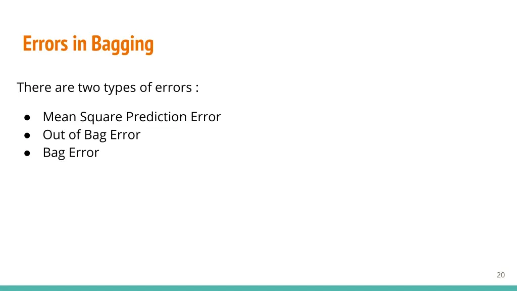 errors in bagging