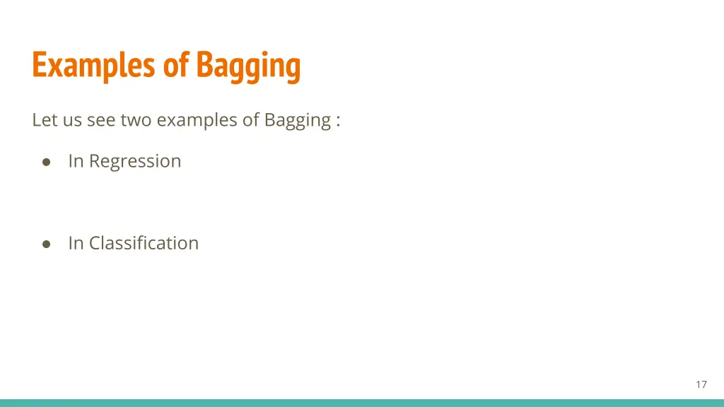 examples of bagging