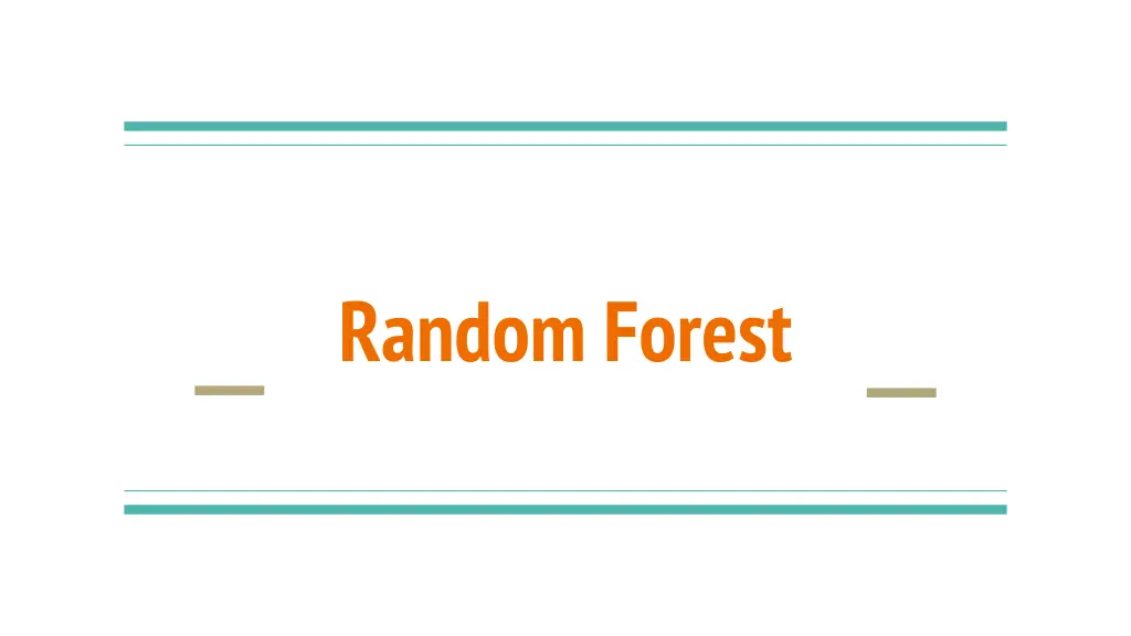 random forest
