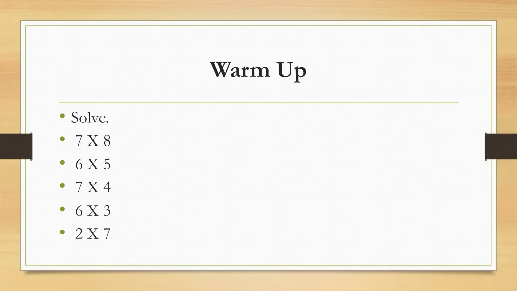 warm up