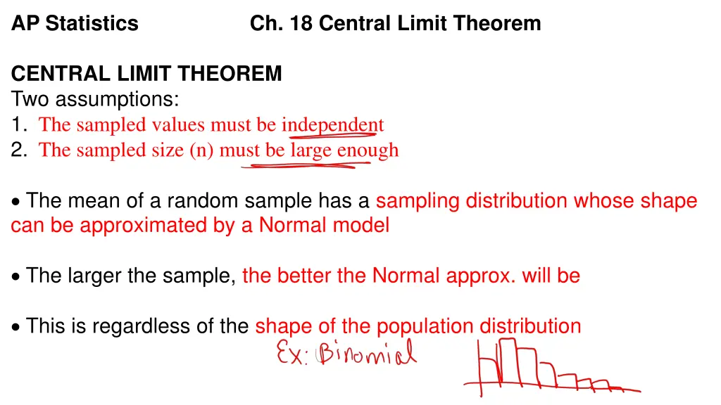 ch 18 central limit theorem