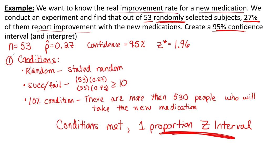 example we want to know the real improvement rate