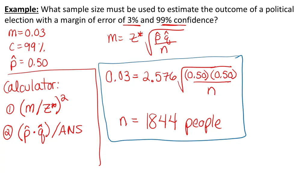 example what sample size must be used to estimate