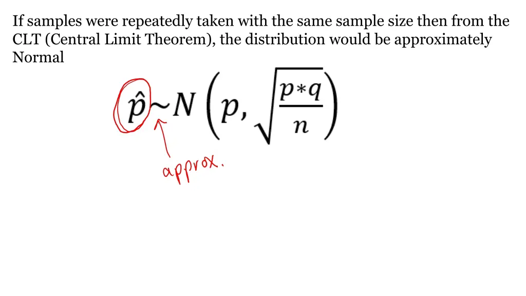 if samples were repeatedly taken with the same