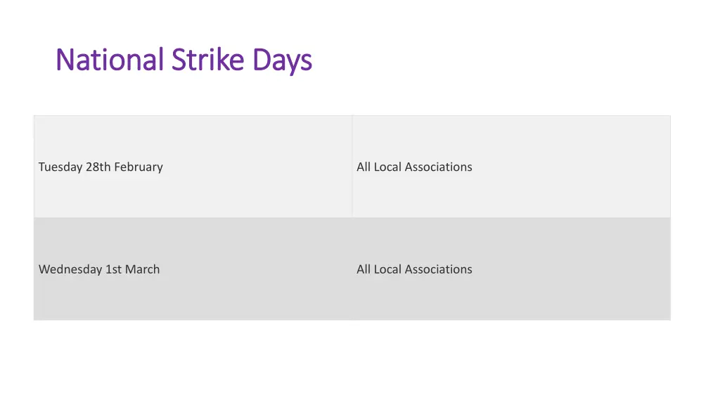 national strike days national strike days