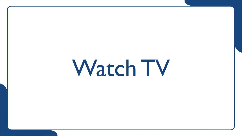 watch tv