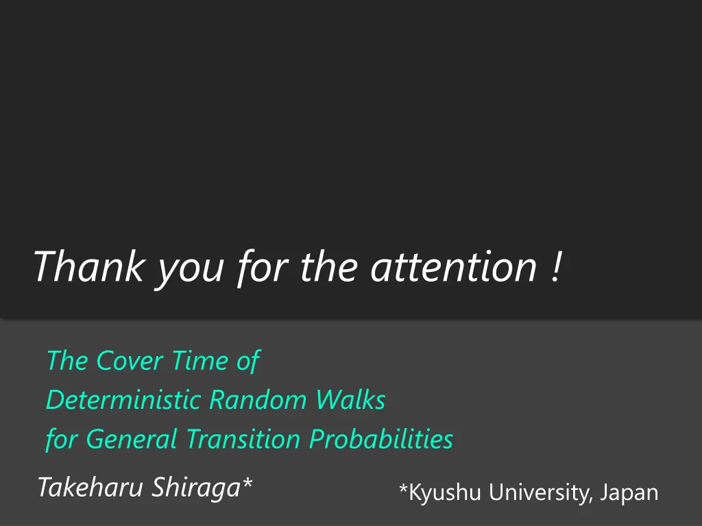 thank you for the attention