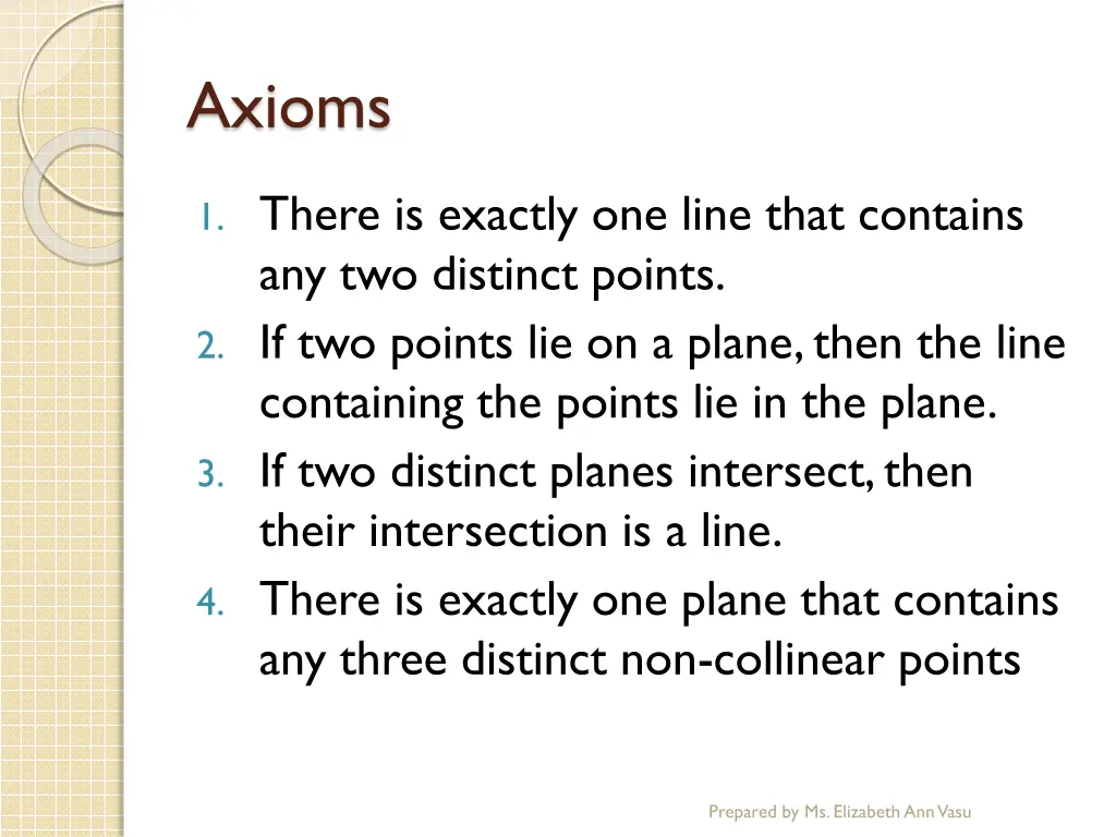 axioms
