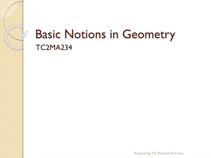 basic notions in geometry tc2ma234