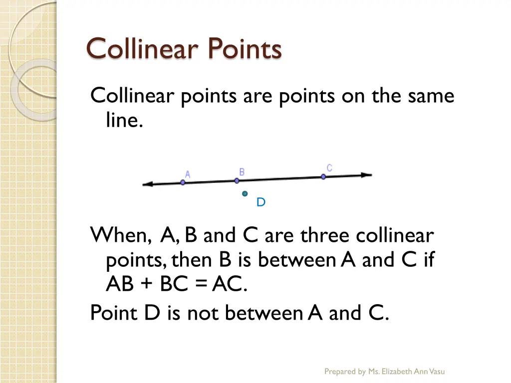 collinear points