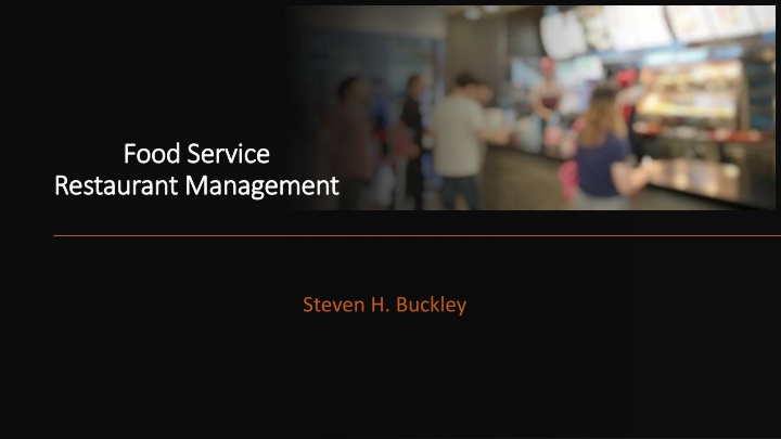 food service food service restaurant management