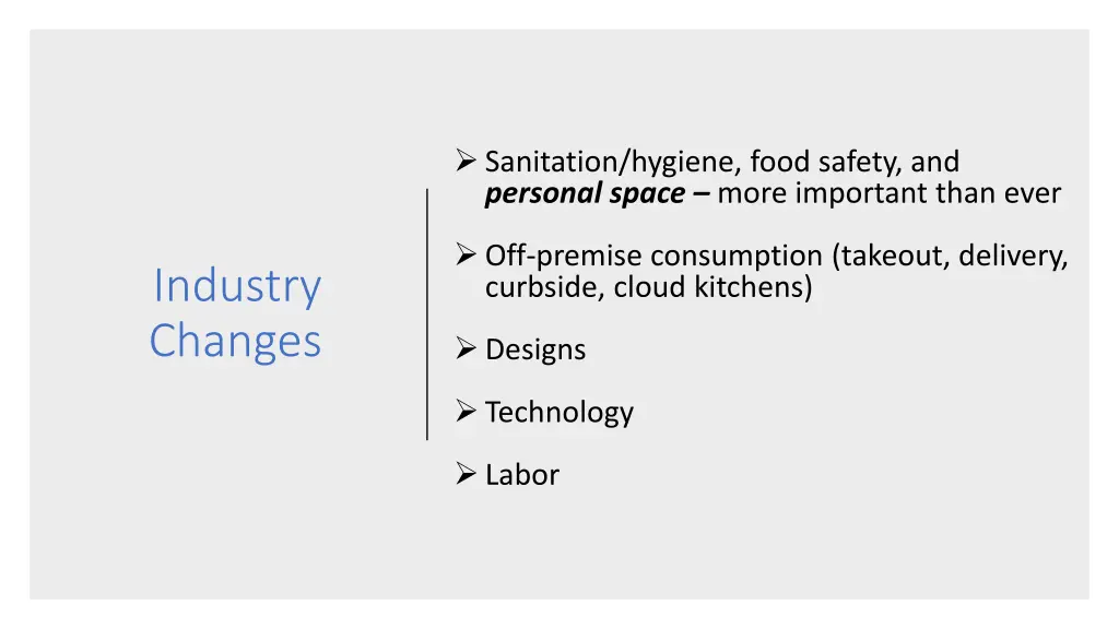 sanitation hygiene food safety and personal space