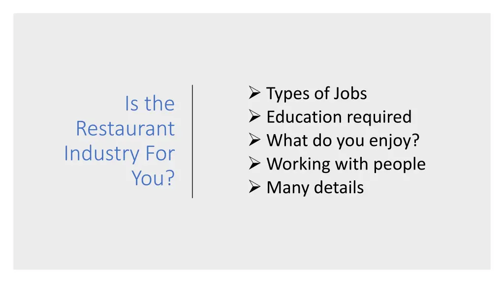 types of jobs education required what