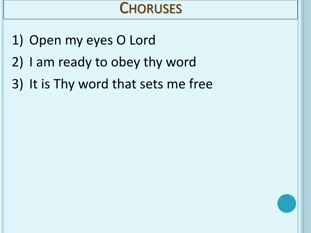 c horuses