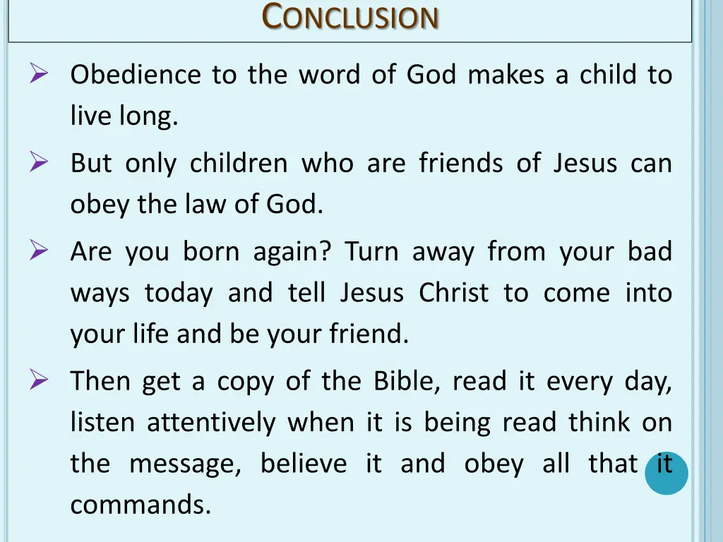 c onclusion