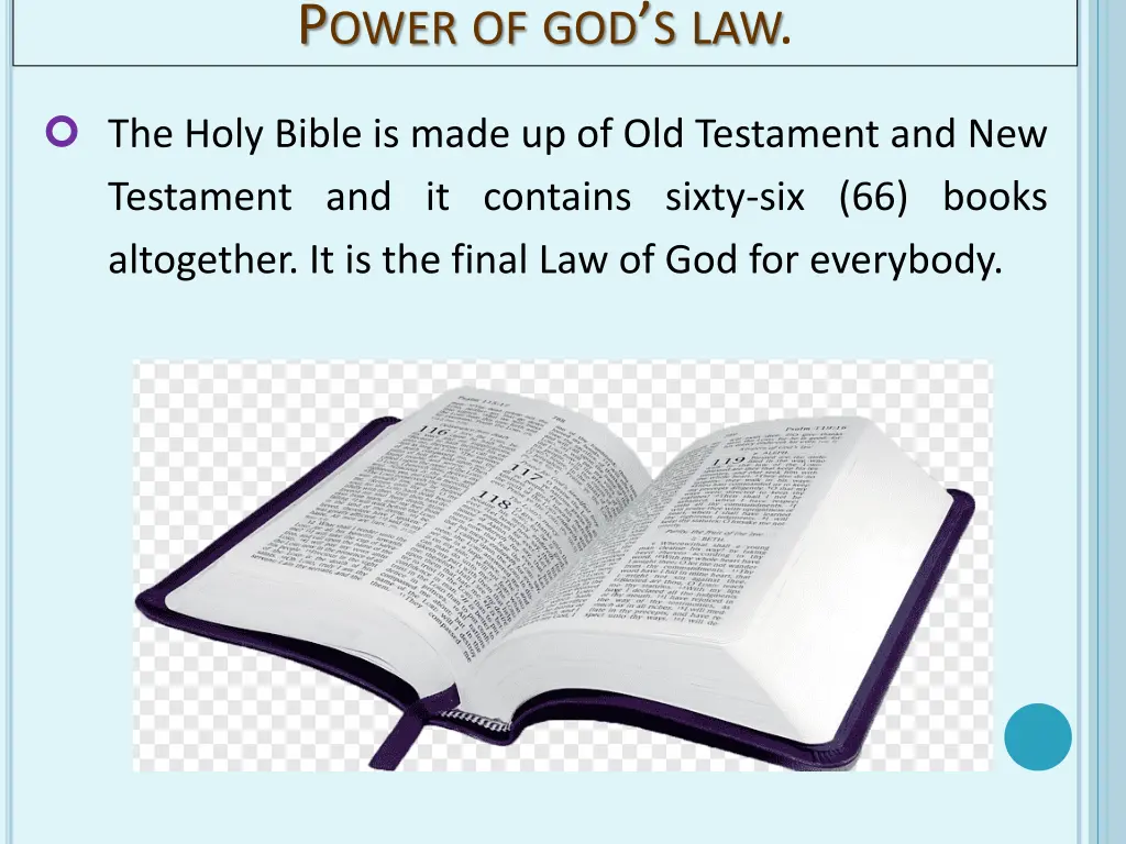 p ower of god s law
