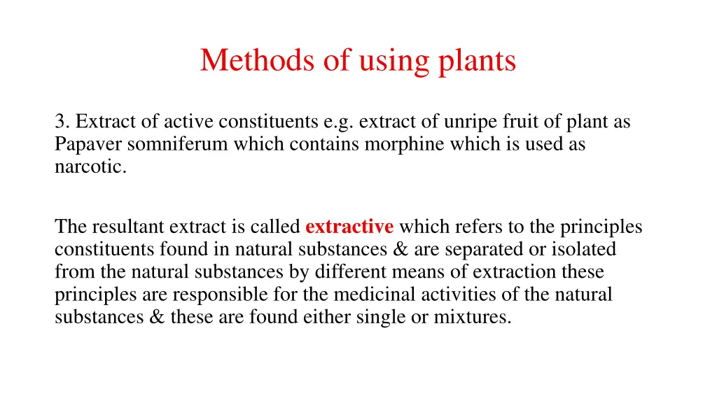 methods of using plants 1