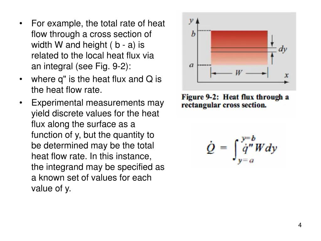 for example the total rate of heat flow through