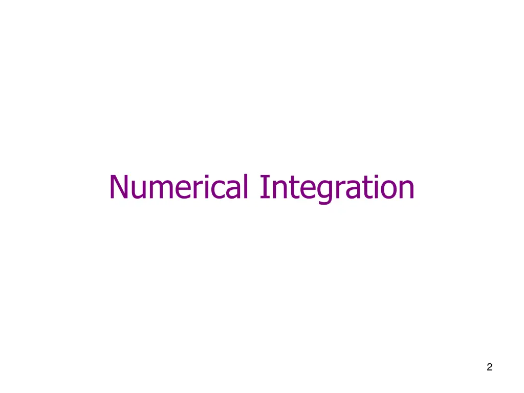 numerical integration