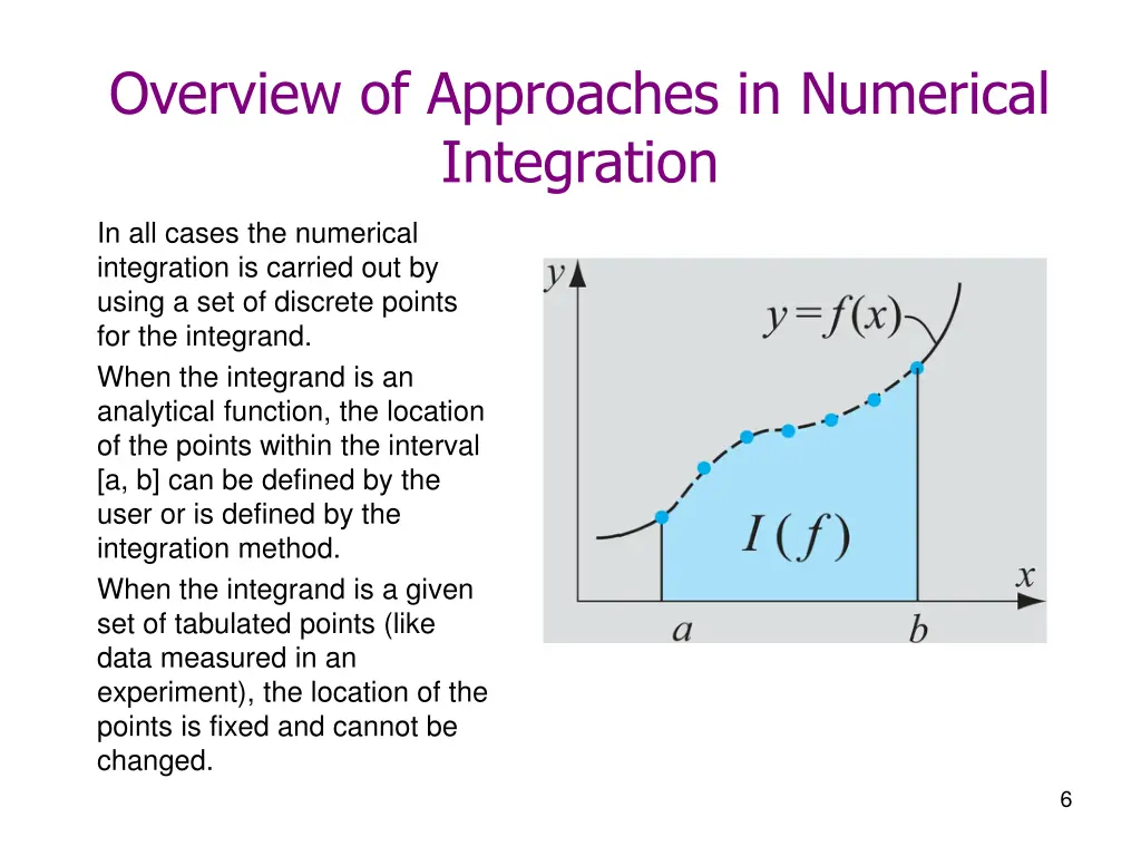overview of approaches in numerical integration