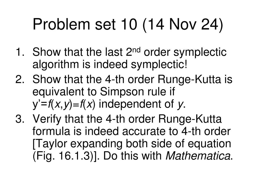 problem set 10 14 nov 24