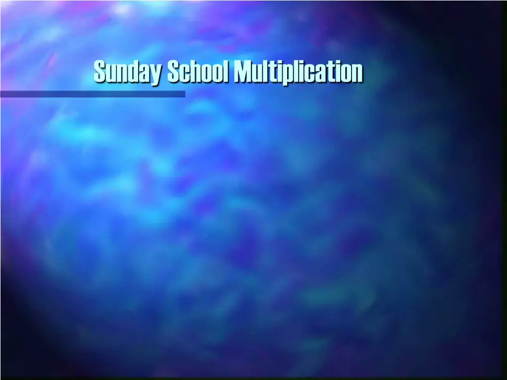 sunday school multiplication