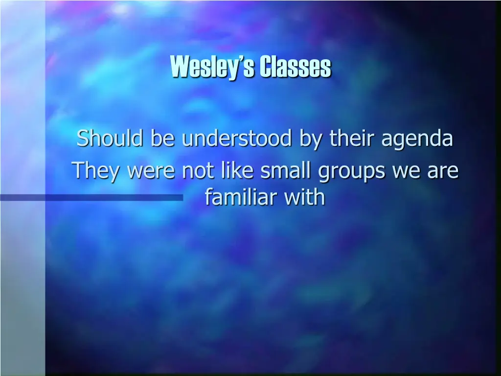 wesley s classes