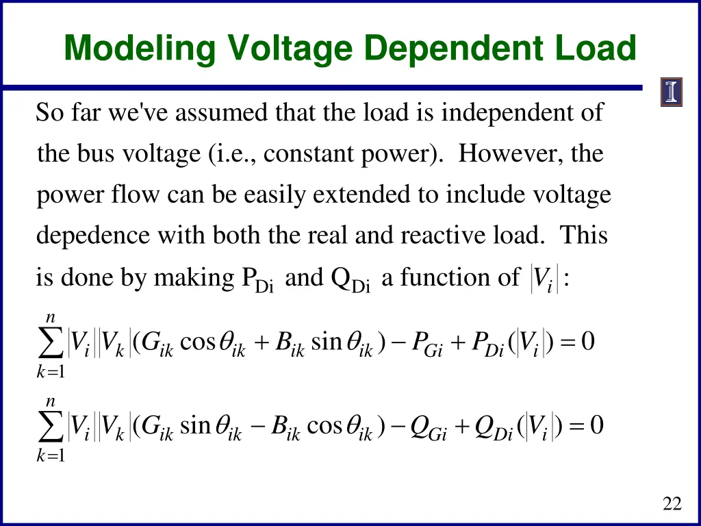 modeling voltage dependent load