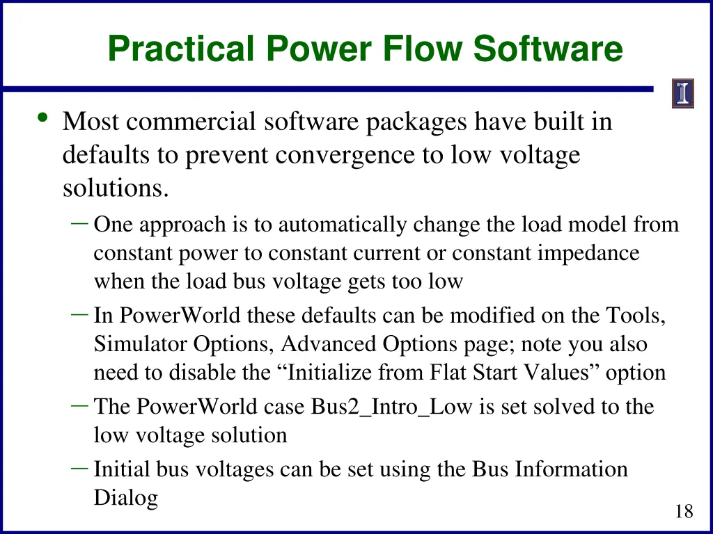 practical power flow software