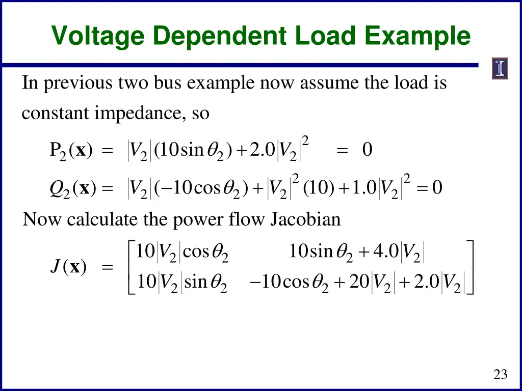 voltage dependent load example
