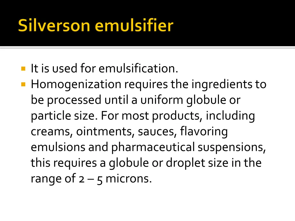 it is used for emulsification homogenization