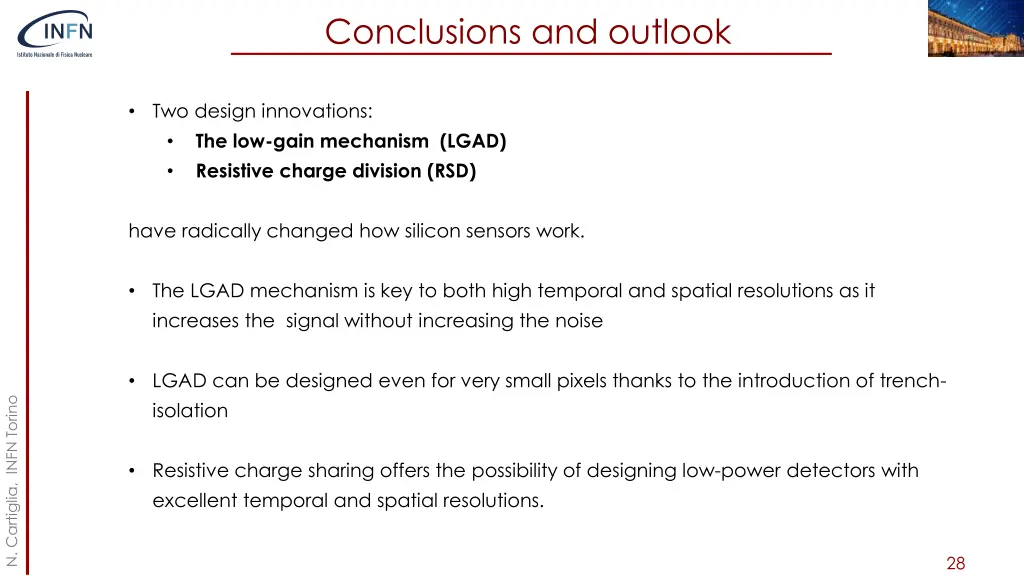 conclusions and outlook