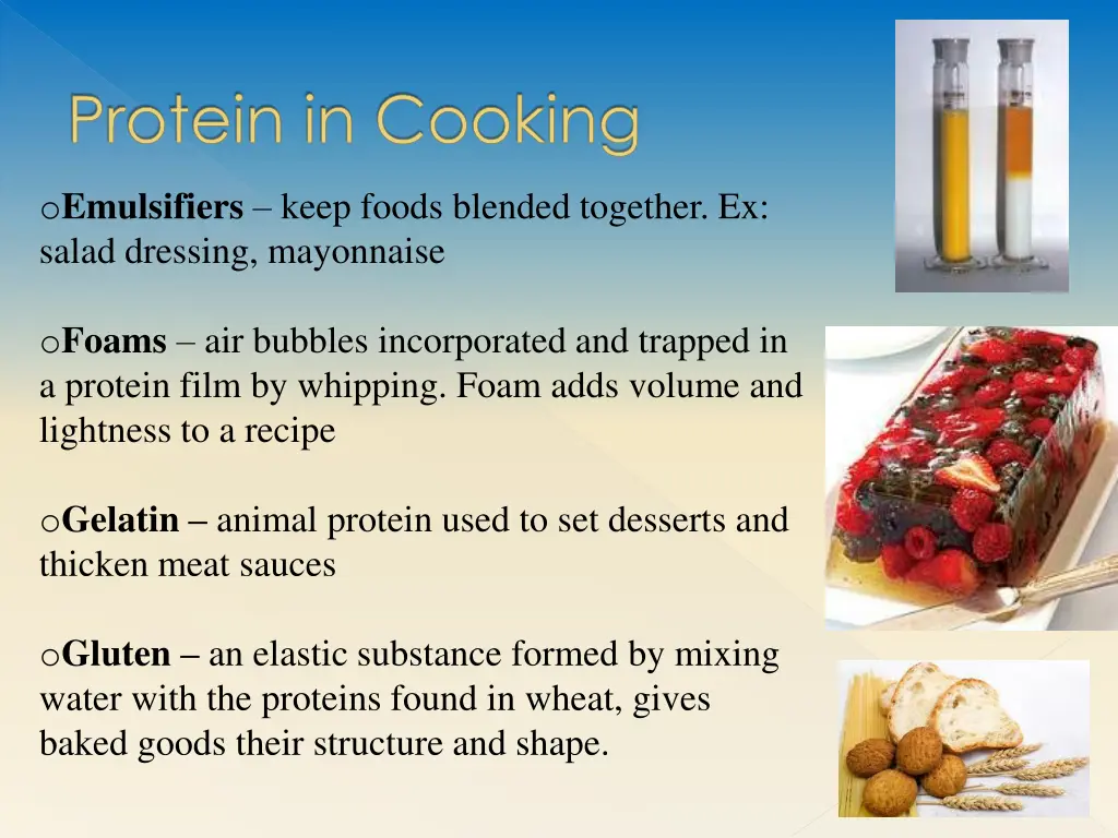 protein in cooking