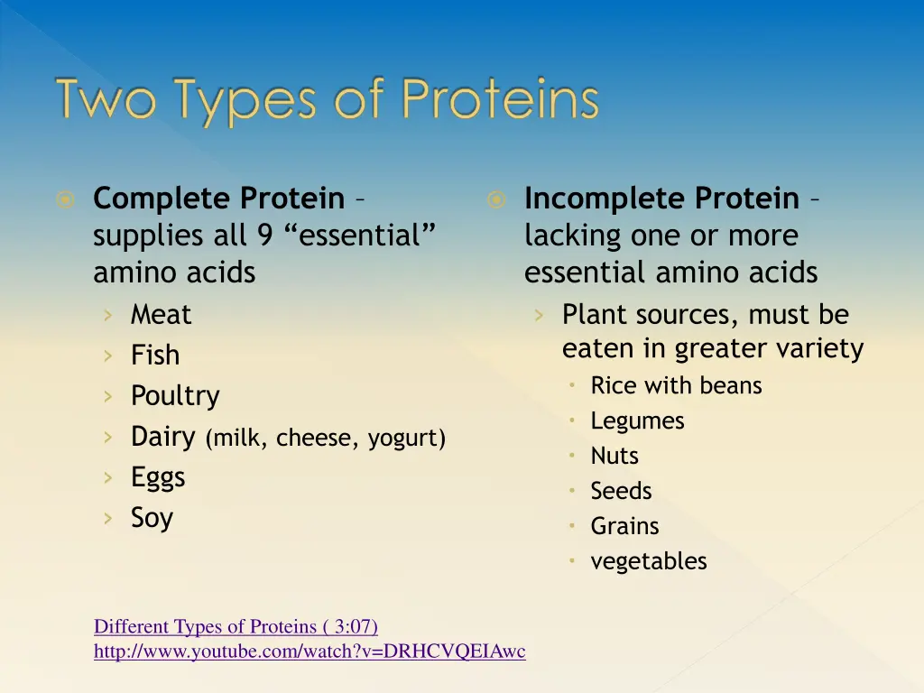two types of proteins