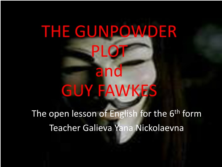 the gunpowder plot and guy fawkes