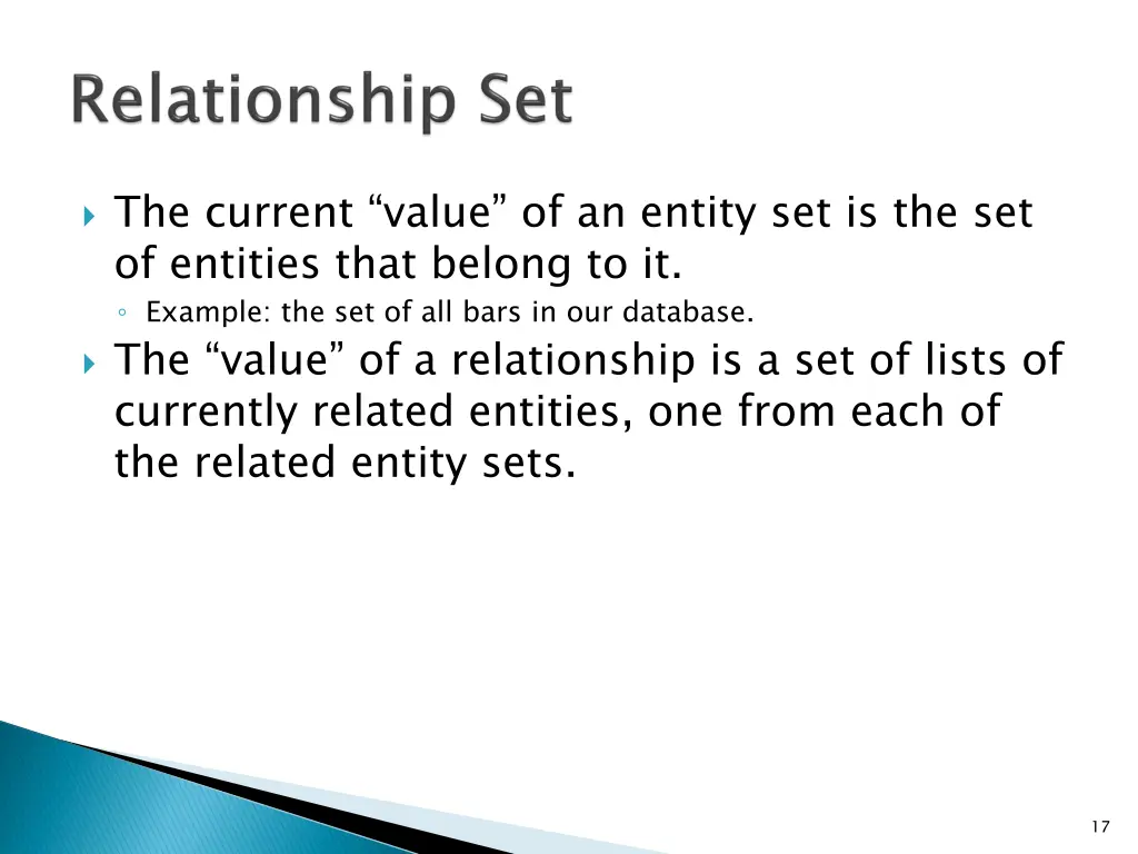 the current value of an entity