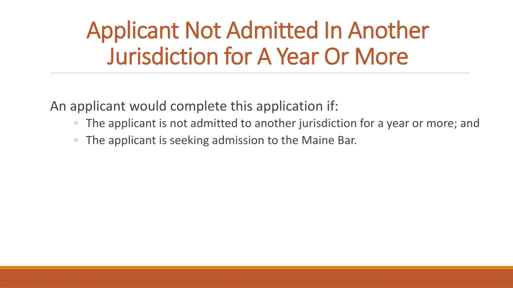 applicant not admitted in another applicant