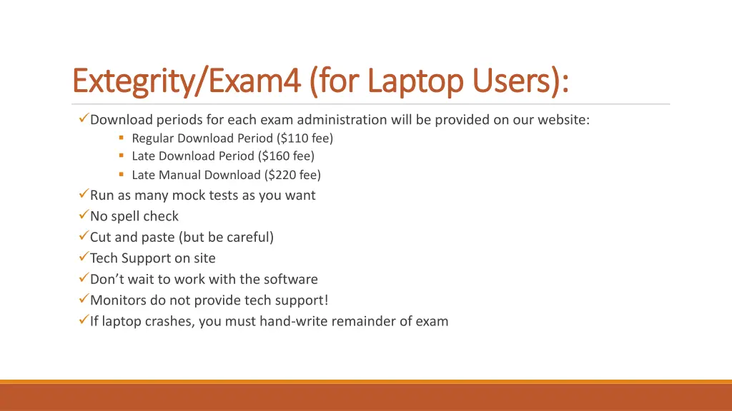 extegrity exam4 for laptop users extegrity exam4